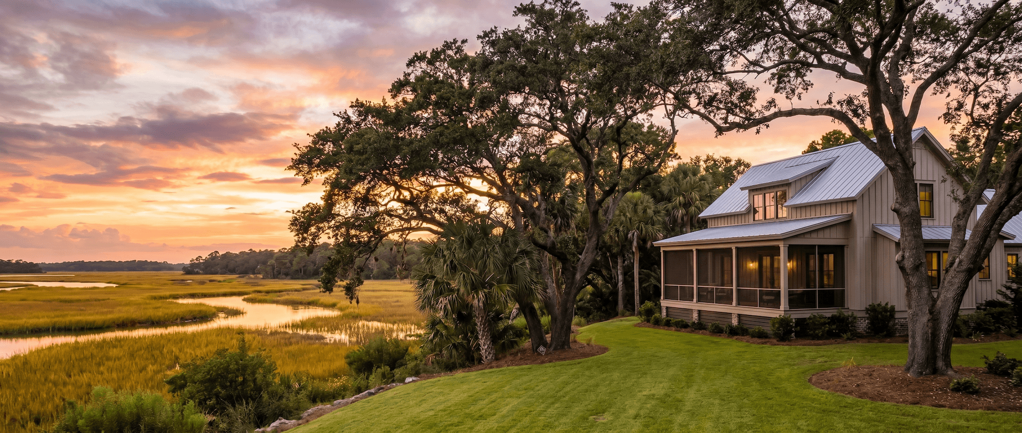 Healthy fertilized Southern lawn